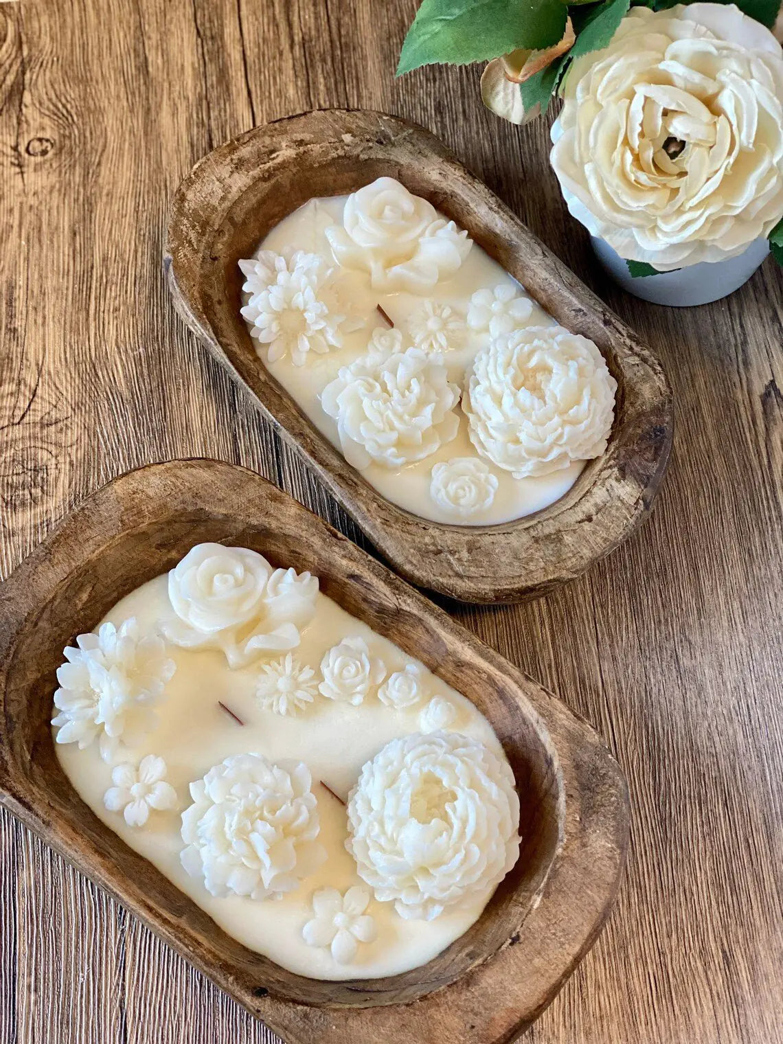 Botanic Aroma Wood Bowl Candle