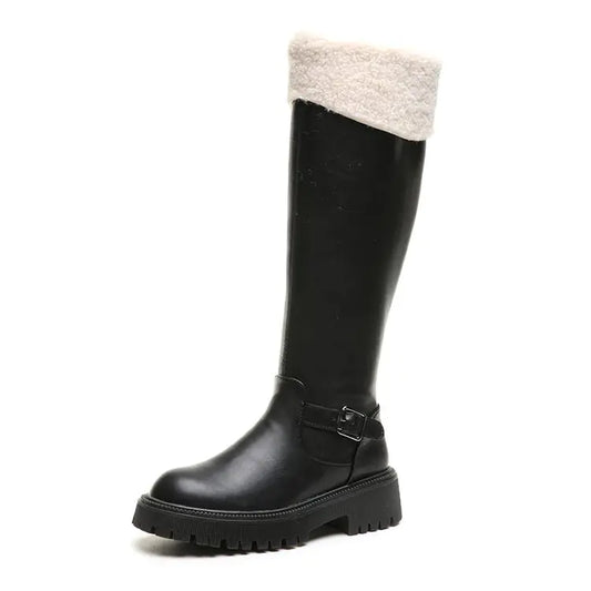 Chic Velvet-Lined Winter Boots
