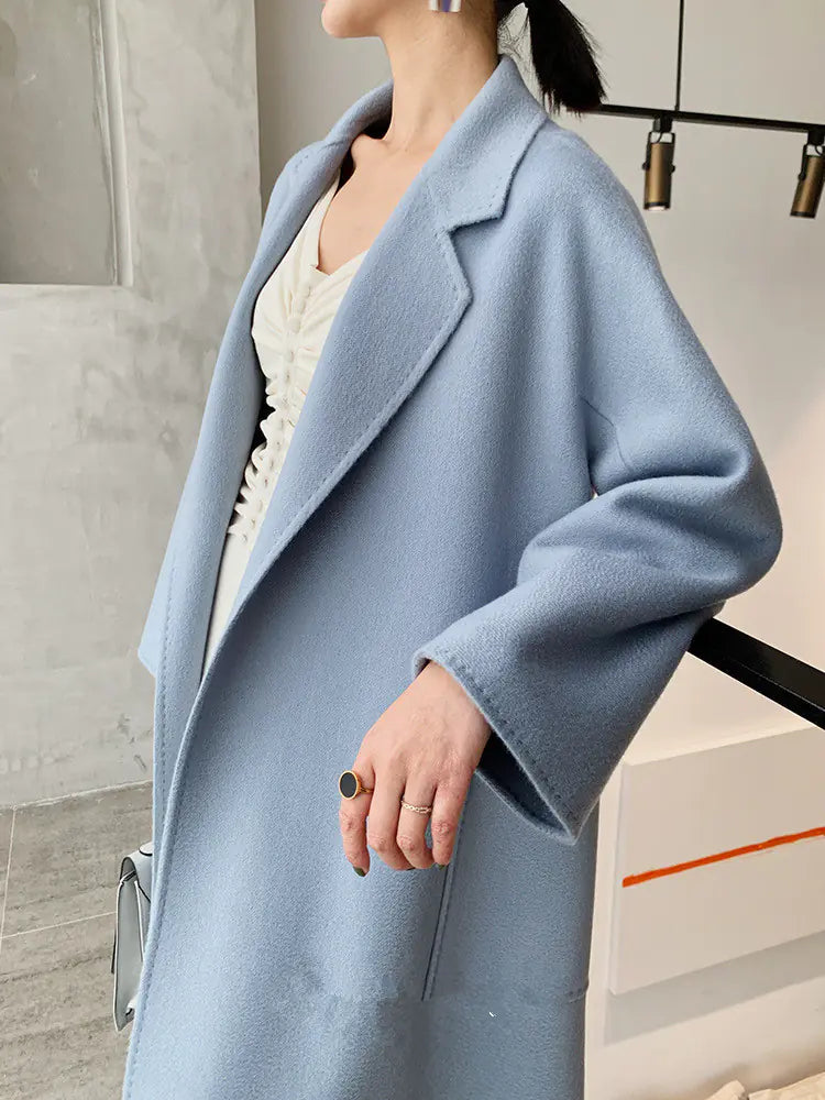 Camel Luxe Cashmere Wrap Coat