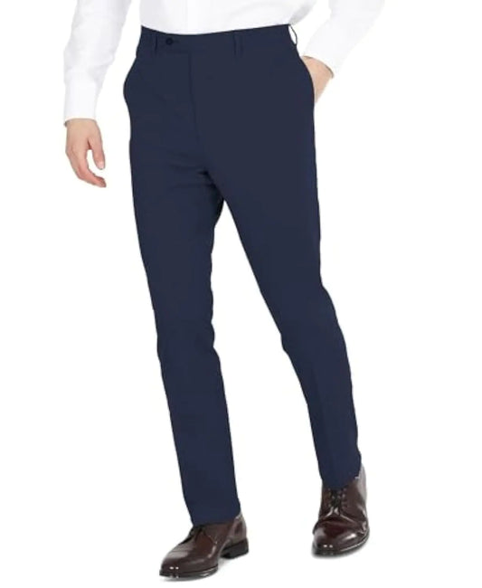 DKNY Mens Navy Modern Fit Suit Pants 34W x 32L