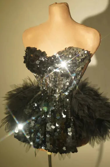 Glam Tube Top & Rhinestone Skirt Combo