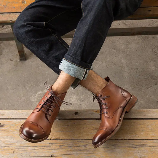 Men's Classic British Leather Boots