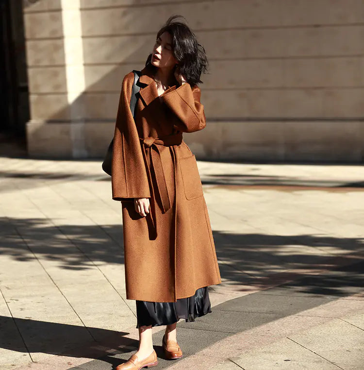 Chic Caramel Wool Jacket