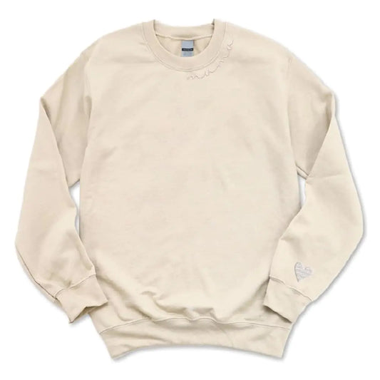Mom Life Embroidered Sweatshirt