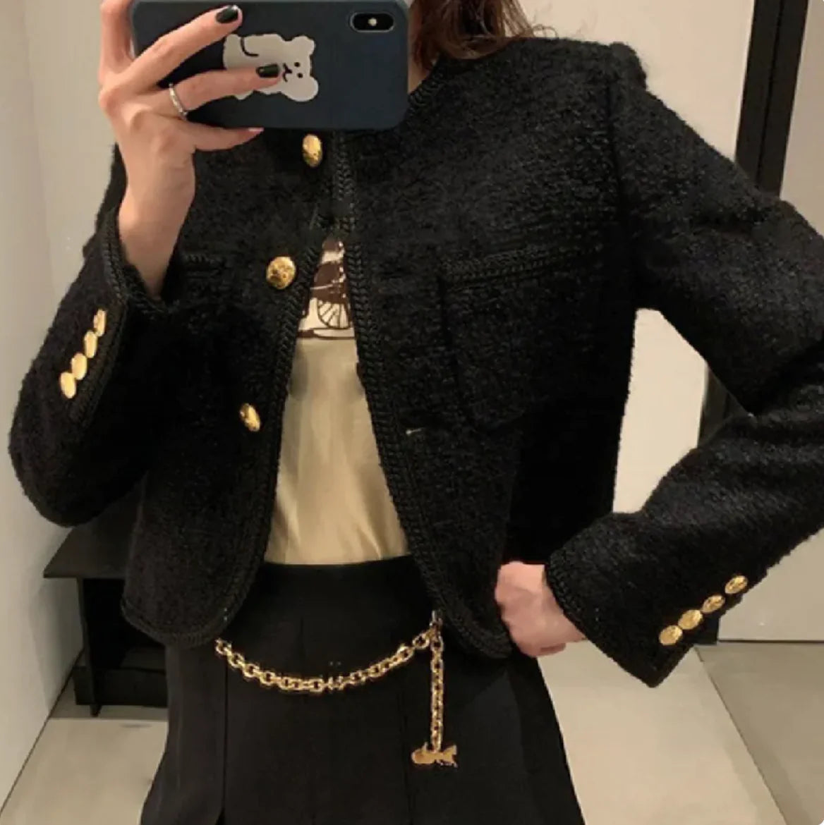 Women's Vintage Knit Crop Top