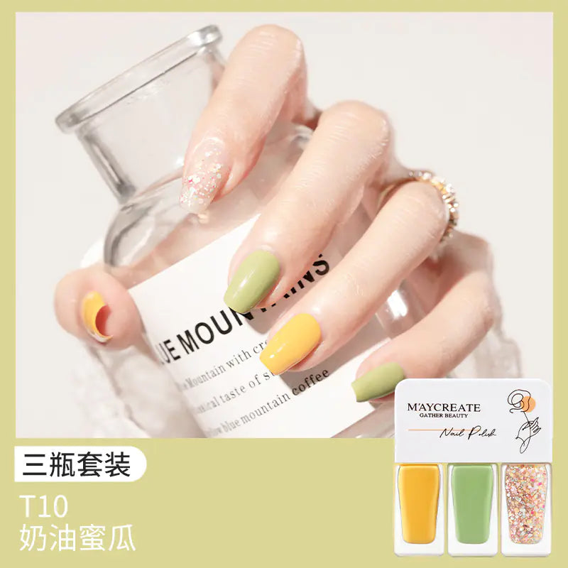Quick-Dry 3-Piece Peel-Off Nail Polish Set