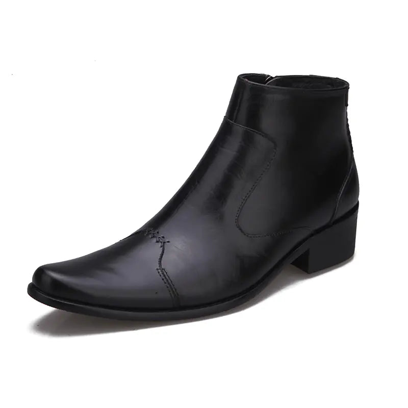 Korean Style Men's Leather Boots