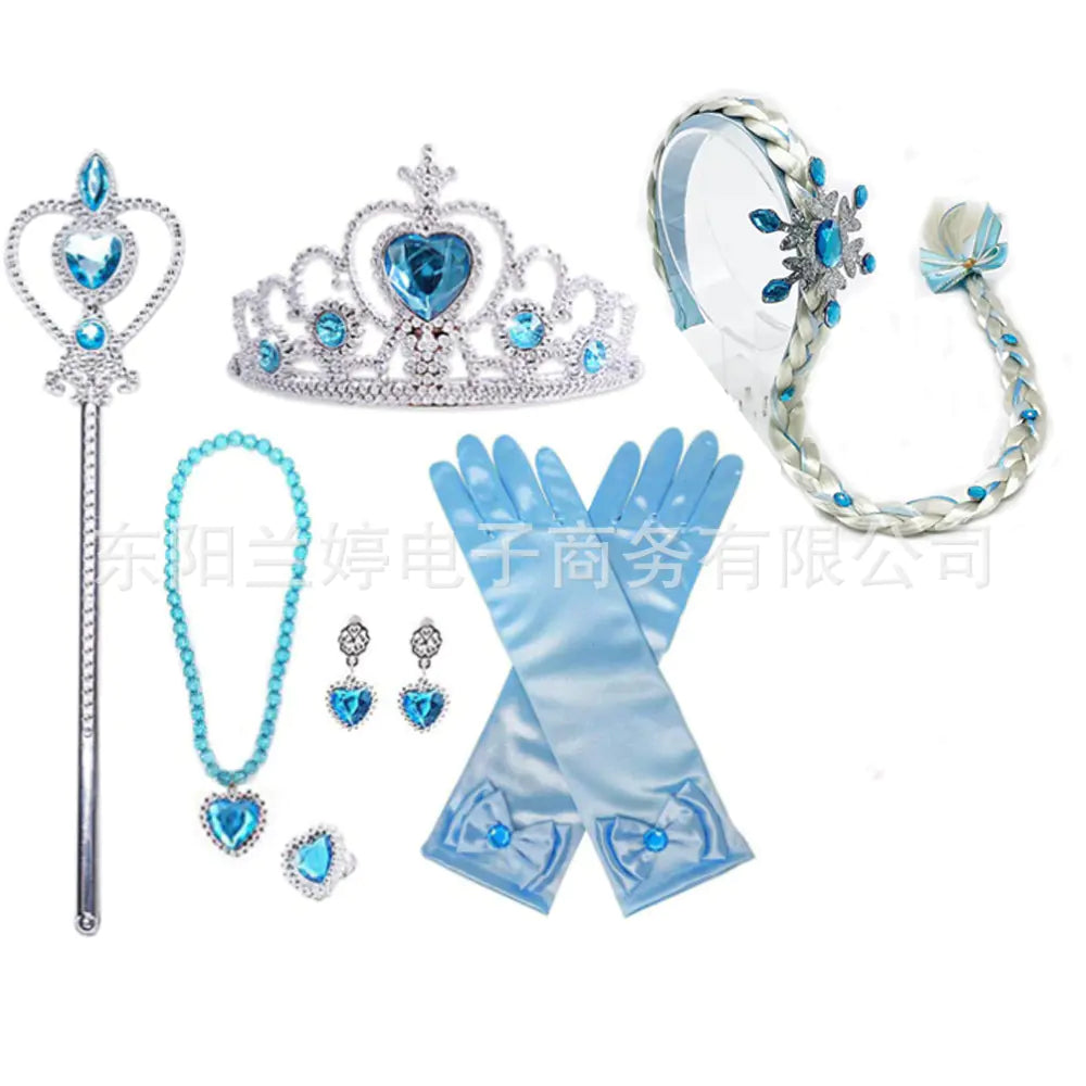Frozen Princess Accessory Set with Gloves and Wand