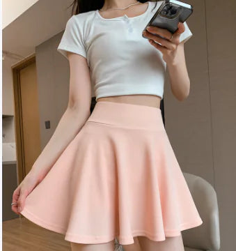 Chic High-Waist Pleated Skirt