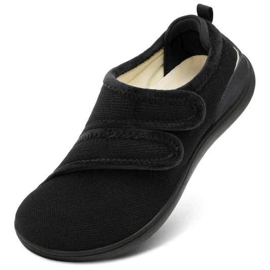 FlexiFit Men's Wide Diabetic Slippers with Adjustable Straps