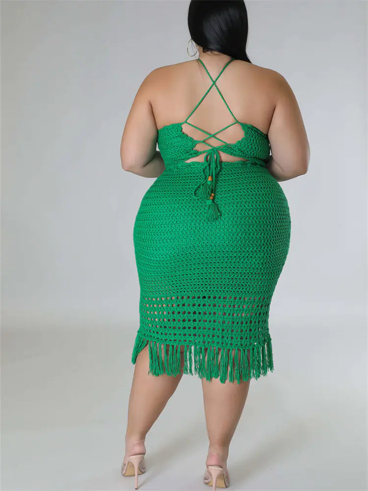Curvy Chic Crop & Maxi Skirt Set