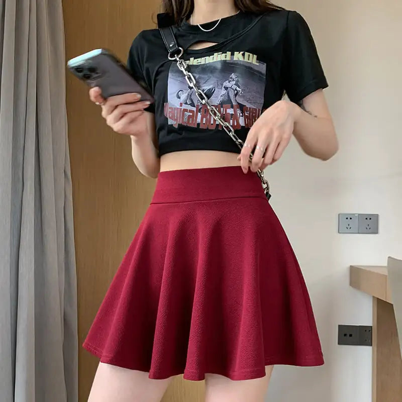 Chic High-Waist Pleated Skirt