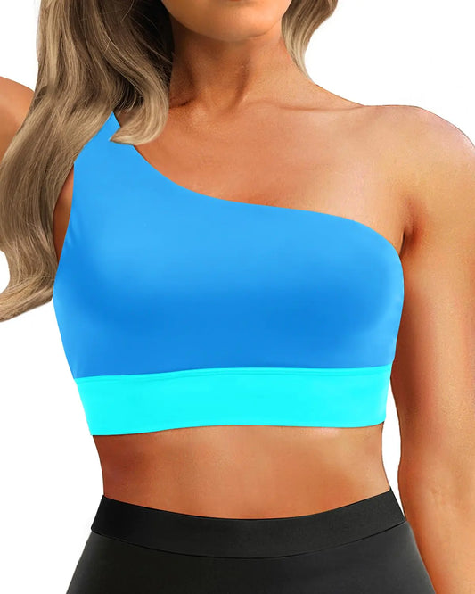 AquaSheen Asymmetric Bikini Top for Teens