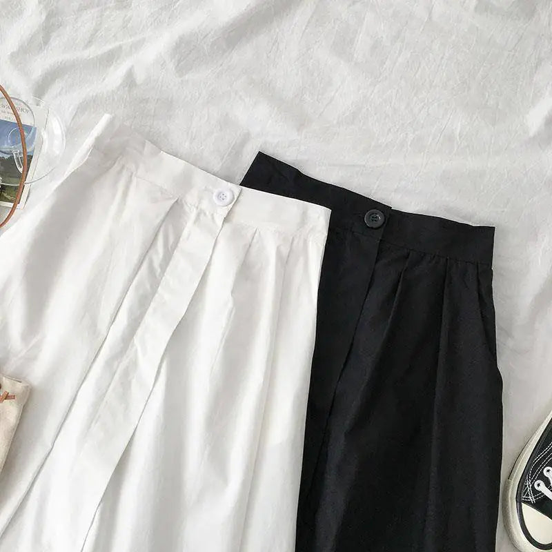Chic High-Waist A-line Midi Skirt