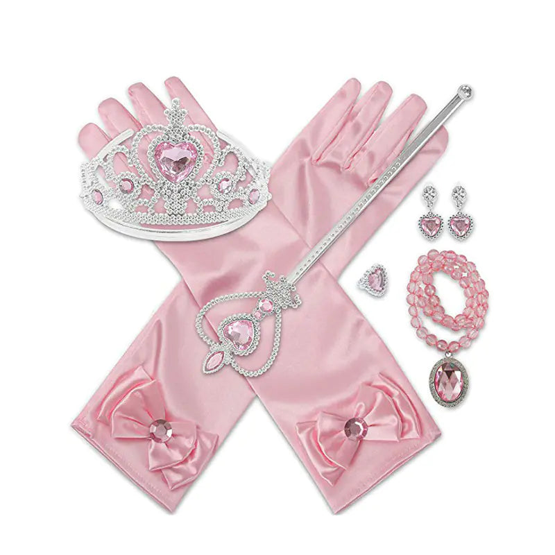 Frozen Princess Accessory Set with Gloves and Wand