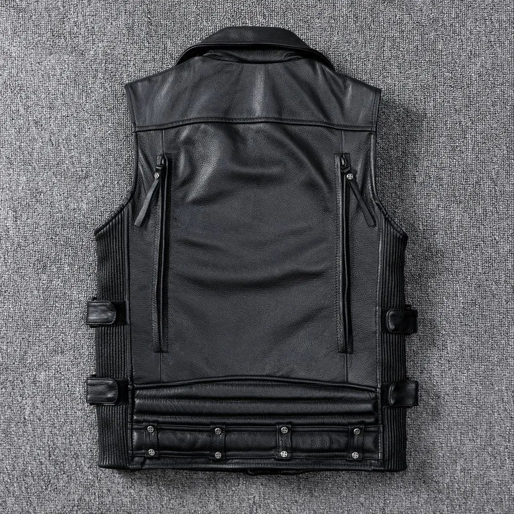 Urban Rider Leather Moto Vest