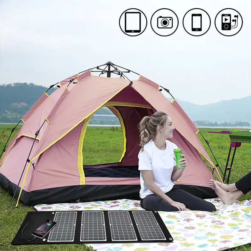 30W Foldable Solar Panel for Outdoor Adventures